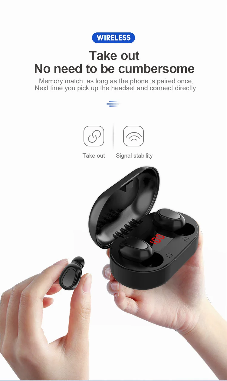 Беспроводные bluetooth-наушники Erilles водонепроницаемые стерео звуковые игровые