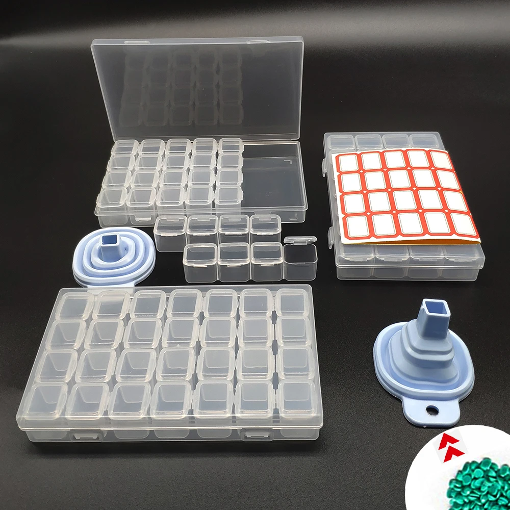 Пластиковый ящик для хранения с 28 ячейками наборы наклеек и воронок алмазной