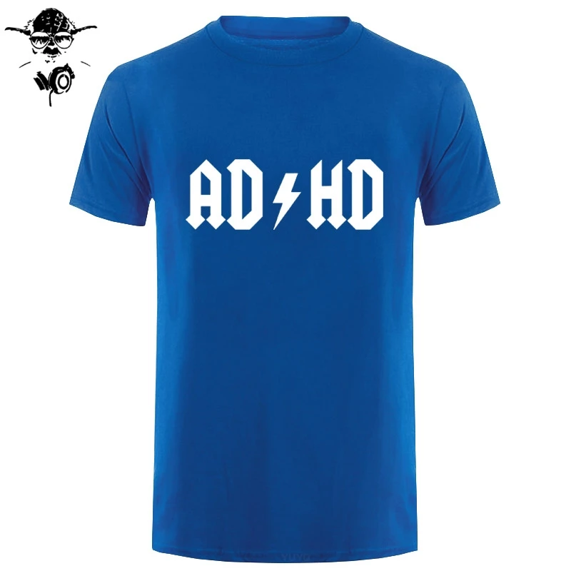 Мужская футболка AD HD с забавным дизайном повседневная прикольная комедия майка