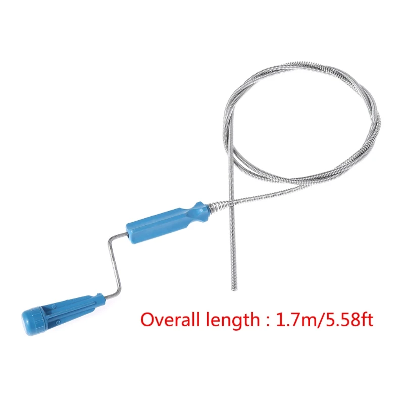 

Drain Pipe Cleaning Tool Rod Sink & Drain Snake Clog Hair Grime Remover 180cm 62KC