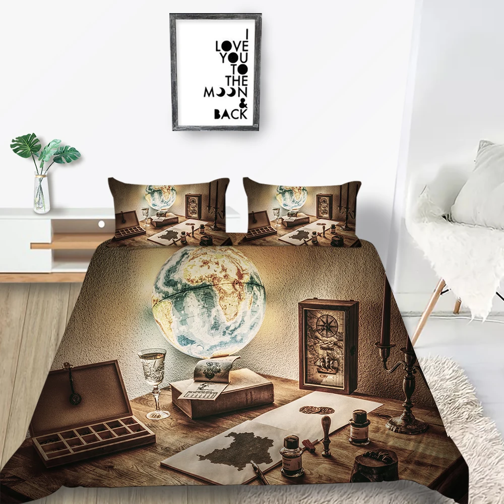 Винтажный комплект постельного белья с изображением шаров Модный классический