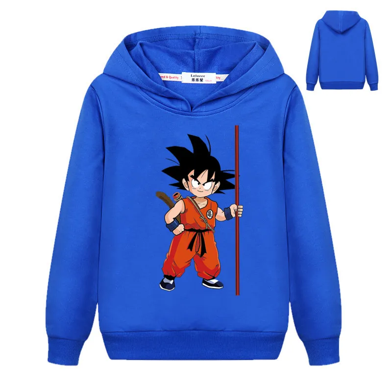 Dragon Ball Z Vegeta/Детские толстовки с капюшоном для мальчиков и девочек, Аниме Супер Саян Гоку толстовка с капюшоном DBZ, Молодежные пуловеры, верхняя одежда, куртка, спортивные костюмы - Цвет: blue