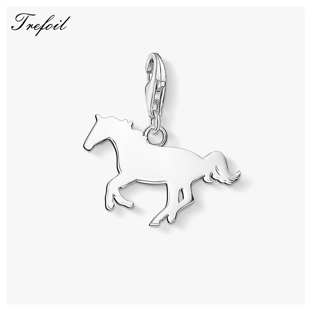 Подвеска в виде бегущей лошади Весенняя бижутерия 2020 пробы серебро 925 модный