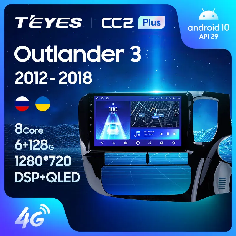 TEYES CC2L и CC2 Plus Штатная магнитола For Мицубиси Аутлендер 3 GF0W GG0W Mitsubishi Outlander 2012 2018 Right