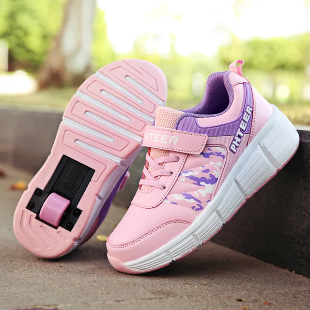 Детские кроссовки Heelys с одним колесом для мальчиков и девочек, повседневная обувь на роликах, детские спортивные ботинки для девушек - Цвет: 3