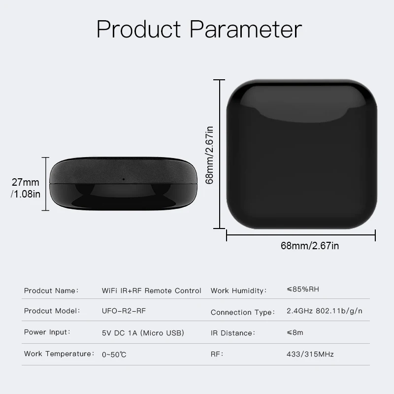 Универсальный пульт дистанционного управления Zemismart Tuya RF + IR поддержка Alexa Google Home