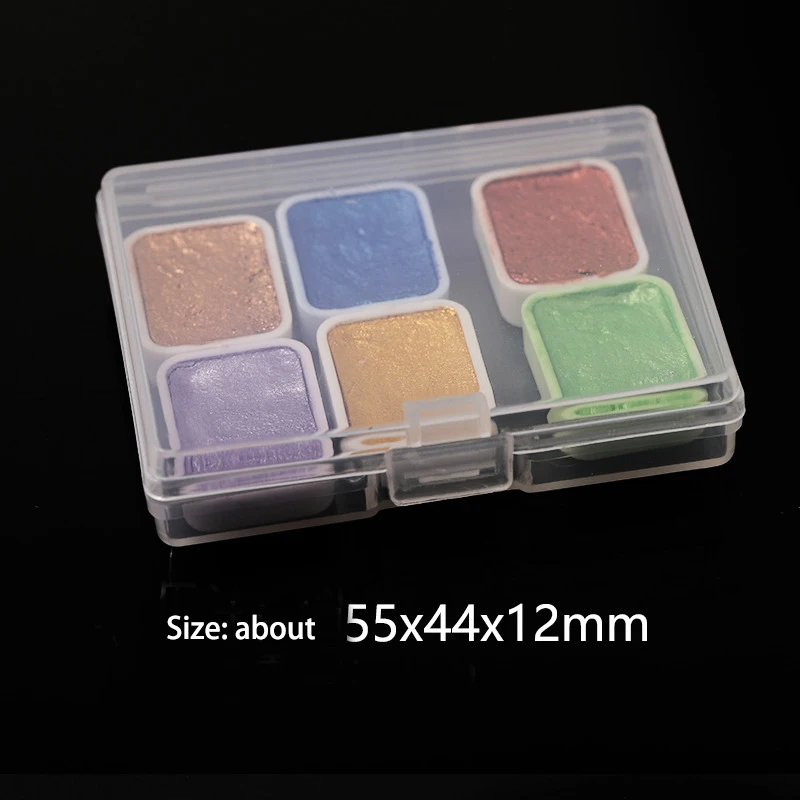 

6 Colors/Set Pearl Shimmer Nail Art Pigment Painting Glitter Solid Paint Bronze Gold Gradient Watercolor Powder Nail Art