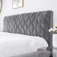 all inclusive super soft smooth quilted head cover thicken velvet headboard cover solid color bed back dust protector cover