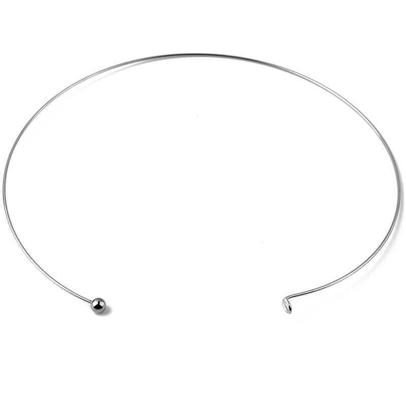 2pcs/lot Never Fade Stainless Steel Fashion Glamour Woman Necklace Collar 1mm DIY Jewelry Making Findings Accessories
