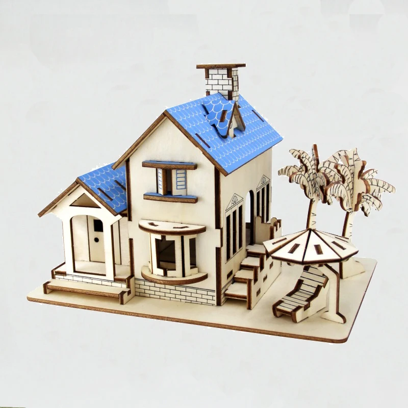 3D Пазлы деревянные пазлы Детские интеллектуальные Обучающие Развивающие