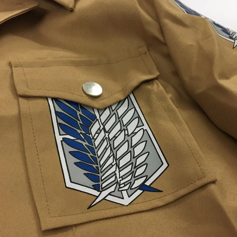 

Attack on Titan Cosplay Cosplay Jacket Anime Brown Coat Women Man Adults