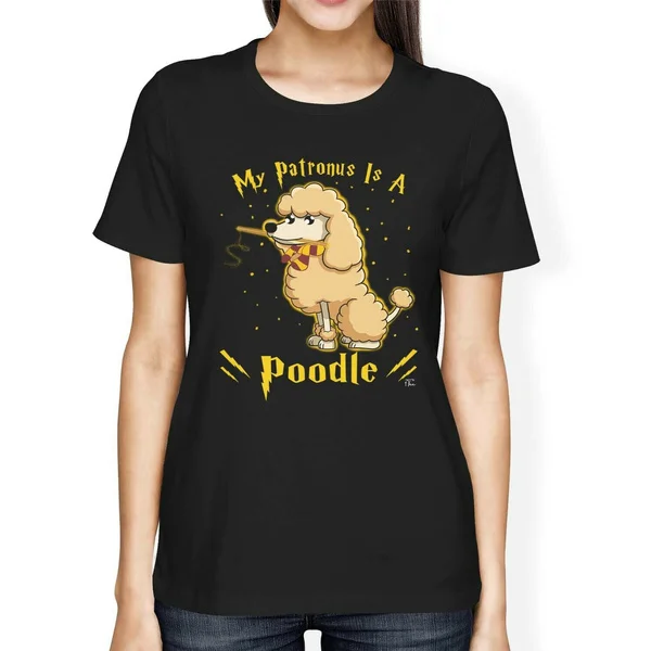 

1Tee Womens Loose Fit My Patronus Is A Poodle Dog T-Shirt