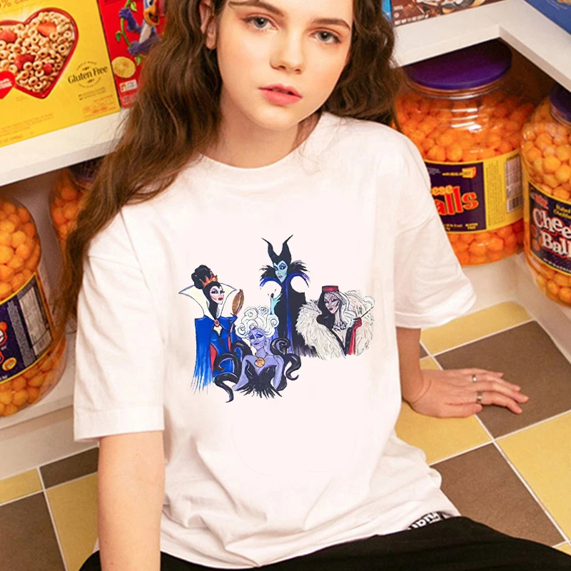 Disney Y2k аниме Злодей для непослушных девочек Kawaii комплект летней одежды семьи