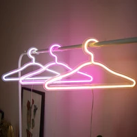 led neon light clothes hanger usb powered night lamp for bedroom room wedding dress decor xmas gift