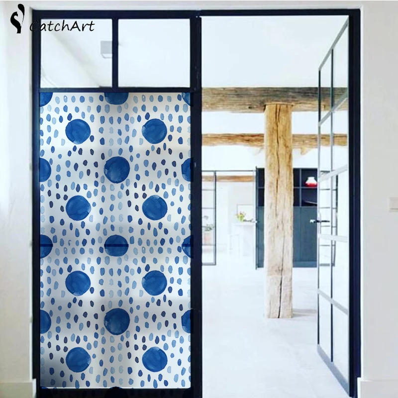 Stained Glass Window Film Non-Adhesive Static Vinyl Films Privacy Decorative Clings Color Flower Pattern Design | Дом и сад