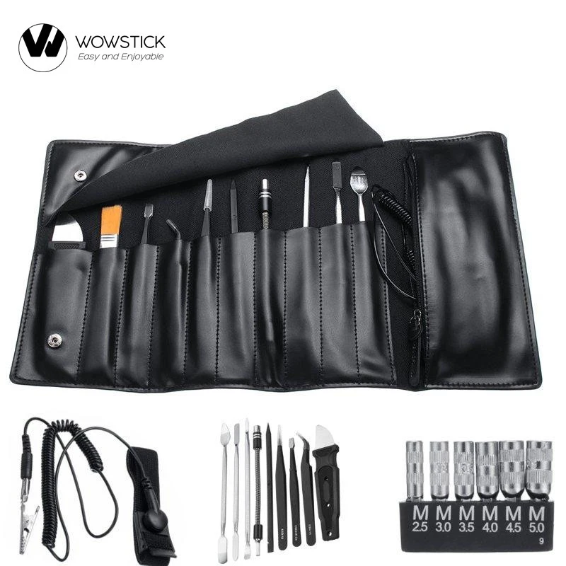 Wowstick Electric Screwdriver Accessorie Tool Kit Clean Brush/Tweezers/Anti-static Bracelet/Vientiane Soft Rod/Storage Bag |