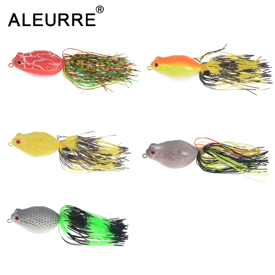 

1PCS Hard Fat Snakehead Topwater Lure with Beard Tails 50mm 14g Rattling Artificial Bait For Perch Bass
