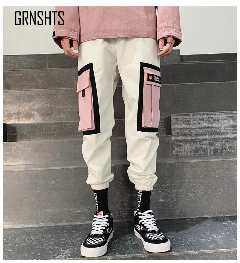 Уличная одежда желтые клетчатые брюки мужские джоггеры 2019 повседневные Прямые