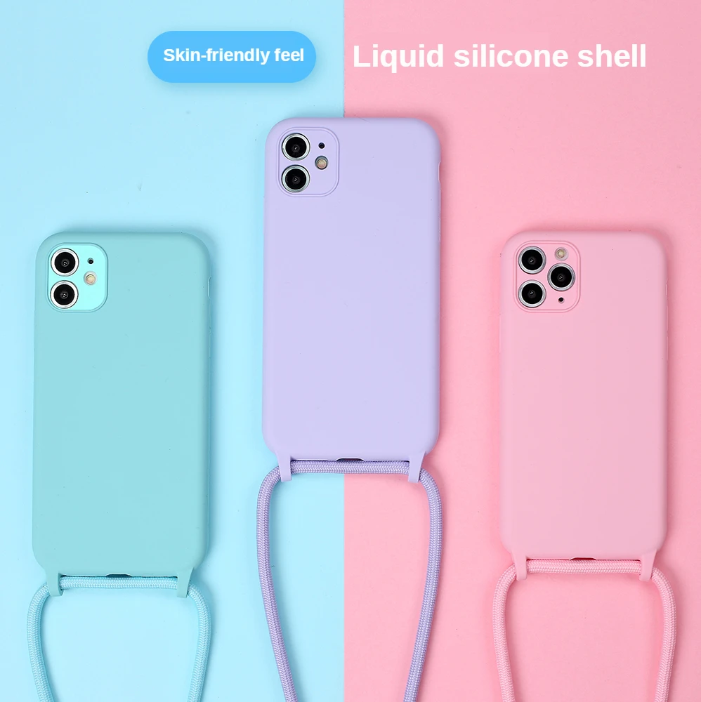 Милые силиконовые чехлы на ремне для iPhone11 Pro MAX X XS XR 8 7 Plus противоударный защитный