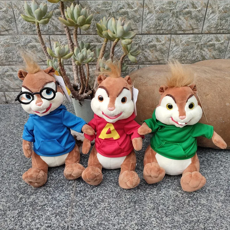 3 stil Disney Film Cartoon Alvin und die Chipmunks Maus Kuscheltiere Plüsch Puppe 18/24cm
