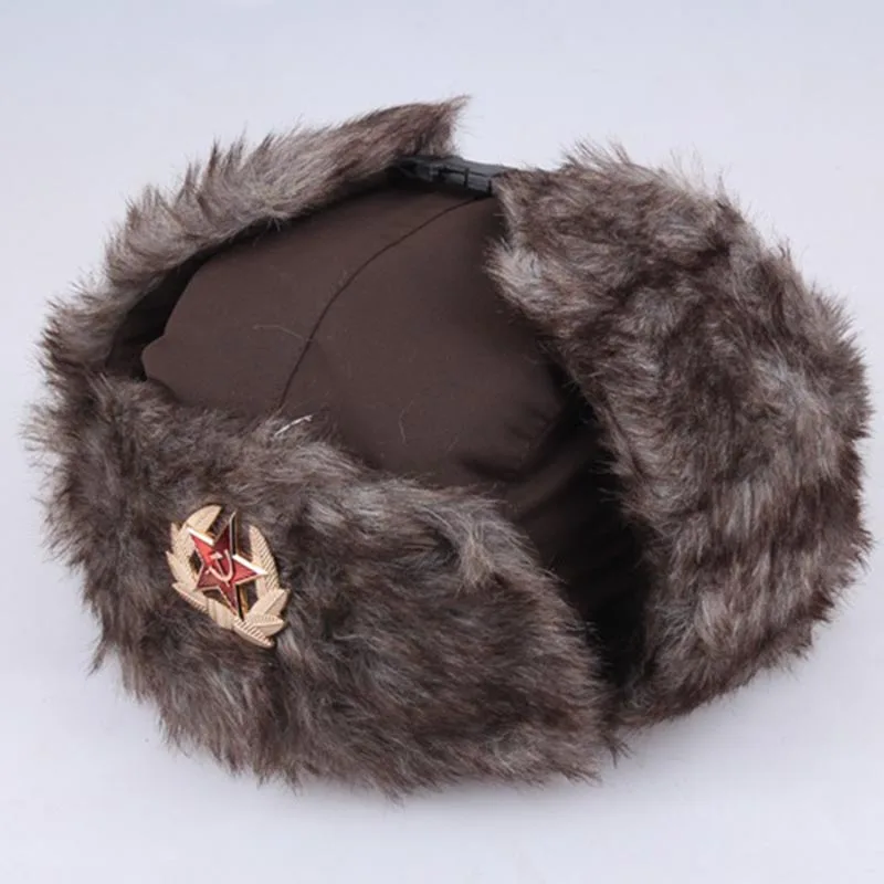 Русская советская армия военный значок шапки авиатора теплые зимние из