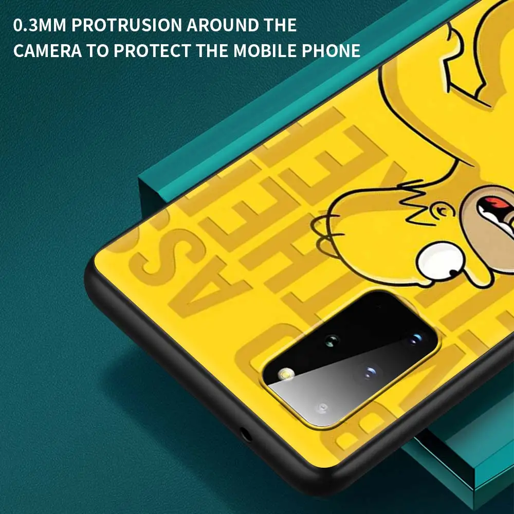 

The Simpson Cute Case For Samsung Galaxy S21 S20 FE S10 S9 Plus Note 20 Ultra 9 8 10 Lite Capa Black Shell Phone Cover