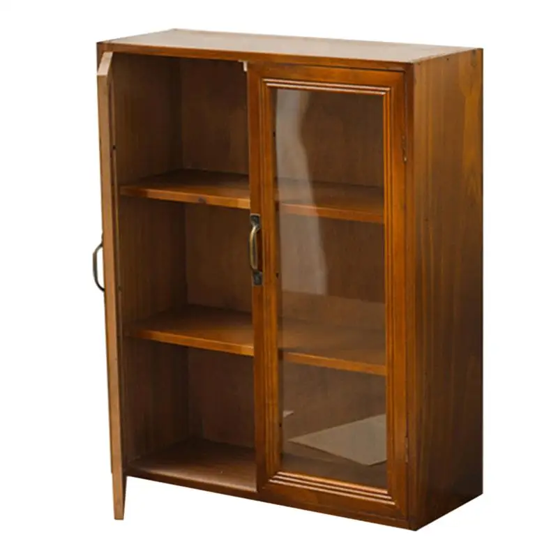 

1pc Retro Cosmetics Storage Box Cosmetics Skin Care Products Storage Cabinet Desktop Organizer Multifunctional Storage Cabinet