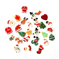 christmas resin accessories snowman tree mixed color diy crafts supplies phone case stickers decoration materials 102030pcs