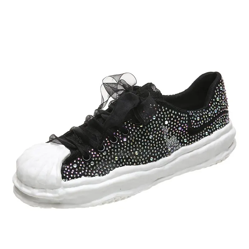 

Women's Sports Shoes Fashion Women's Sneakers 2021 Summer The New Sexy Round Head Comfortable All-match PU Rubber Platform Shoes