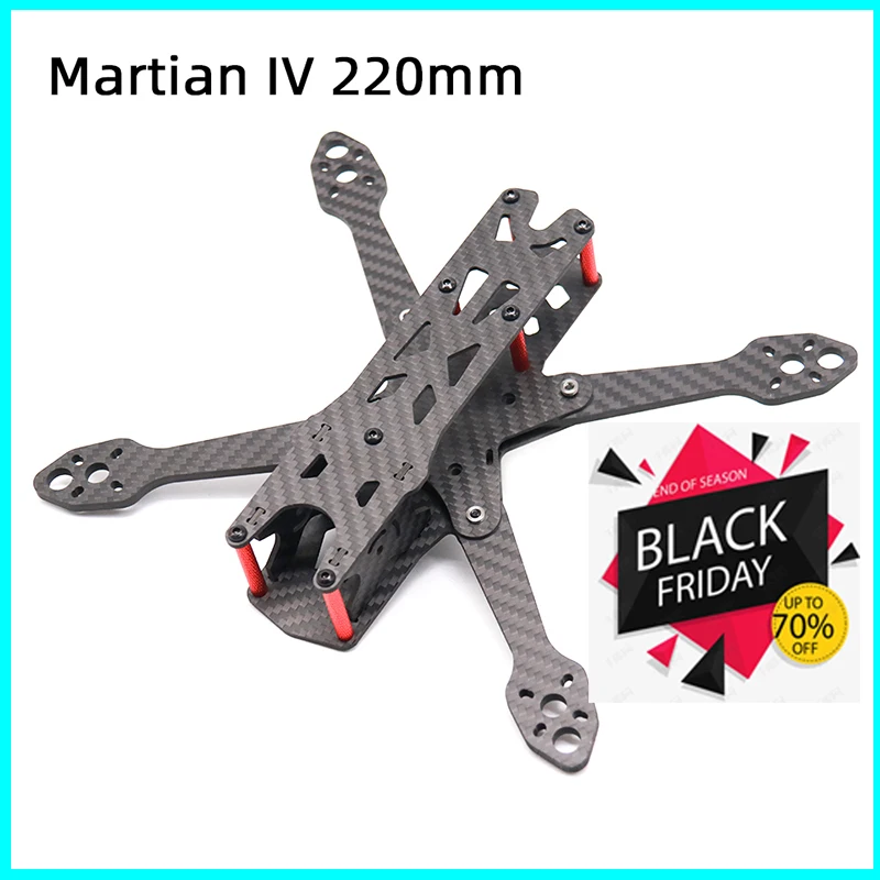 

TCMMRC 5 Inch Wheelbase 220mm Drone Frame Carbon Fiber Drone Martian IV Frame For FPV Racing Drone