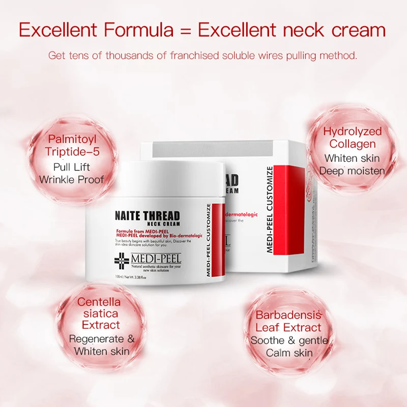 

Korea Hydrolyzed Collagen Peptides For Face Anti Aging Peptide Thread Neck Cream Anti-wrinkle Cream Whitening Skin 5% adenosine