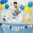 1 предмет, украшения для первого дня рождения, баннеры I Am One Bunting для мальчиков и девочек, 1 украшение для вечеринки, гирлянда для первого года, баннеры