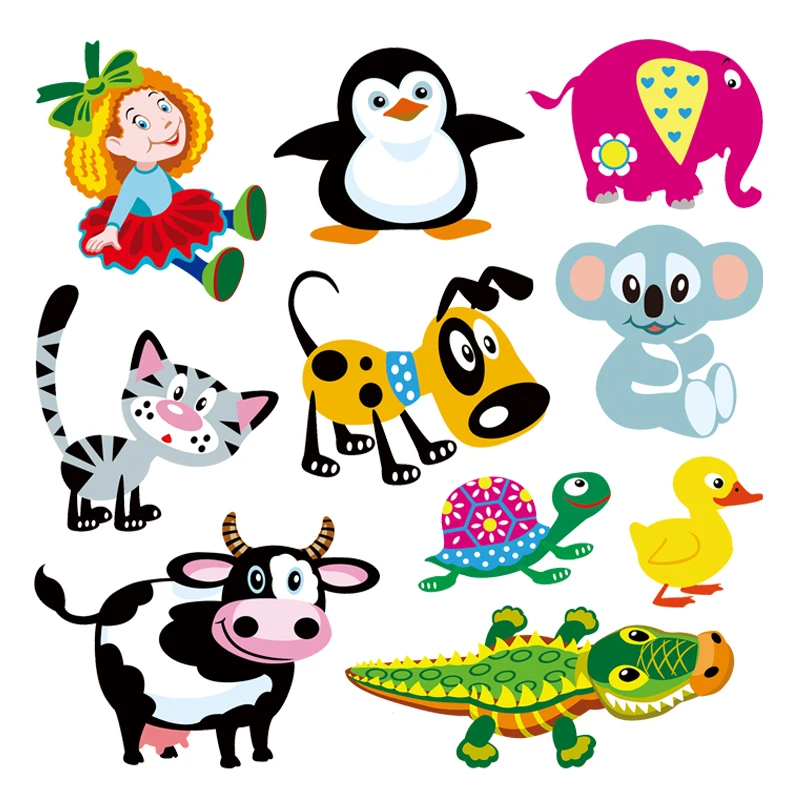 Детские наклейки в виде коровы железная Термотрансферная аппликация простота