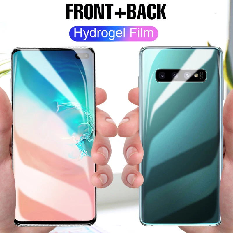 Передняя и задняя 3D защитная пленка на весь экран из ТПУ для Samsung S8 S9 S10 Plus мягкая