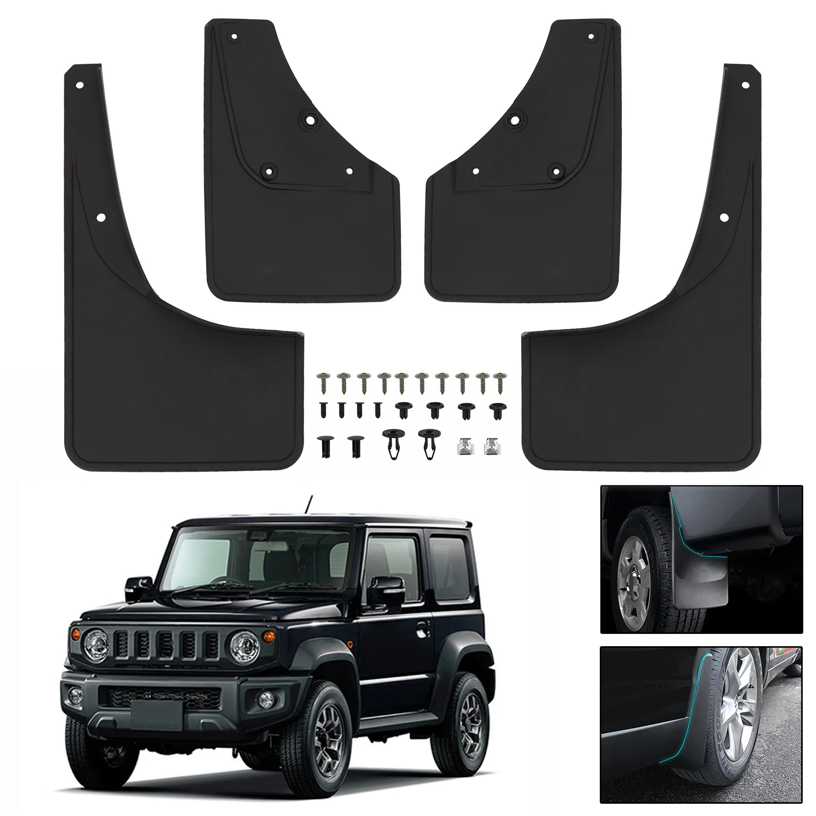 

4x Car Mud Flaps For Suzuki Jimny Sierra JB64 JB74 2019 2020 2021 Mudguards Splash Guards Fender Mudflaps Front Rear Car Styling