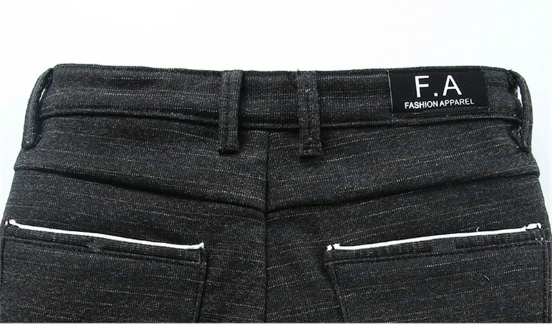 Mens Winter Fleece Warm Pants Men Korean Casual Slacks Slim Warm Thick Pants for Men Fashion Black Gray Blue Trousers Male,688