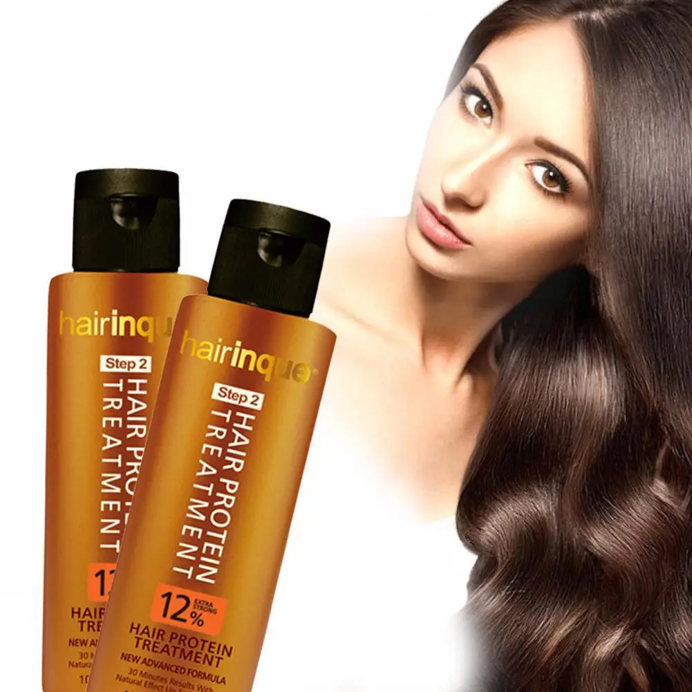 

New 11.11 12% Brazilian Keratin Hair Straightening Hair Pre Set Hair Keratin Care With Shampoo Treatment For Repair Damaged Y0K7