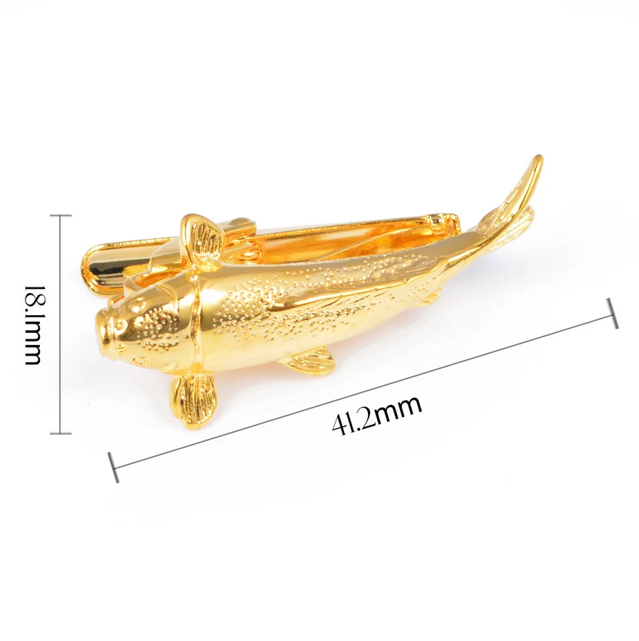 Зажим для галстука с медным покрытием 10 шт./лот яркая рыба на удачу булавки