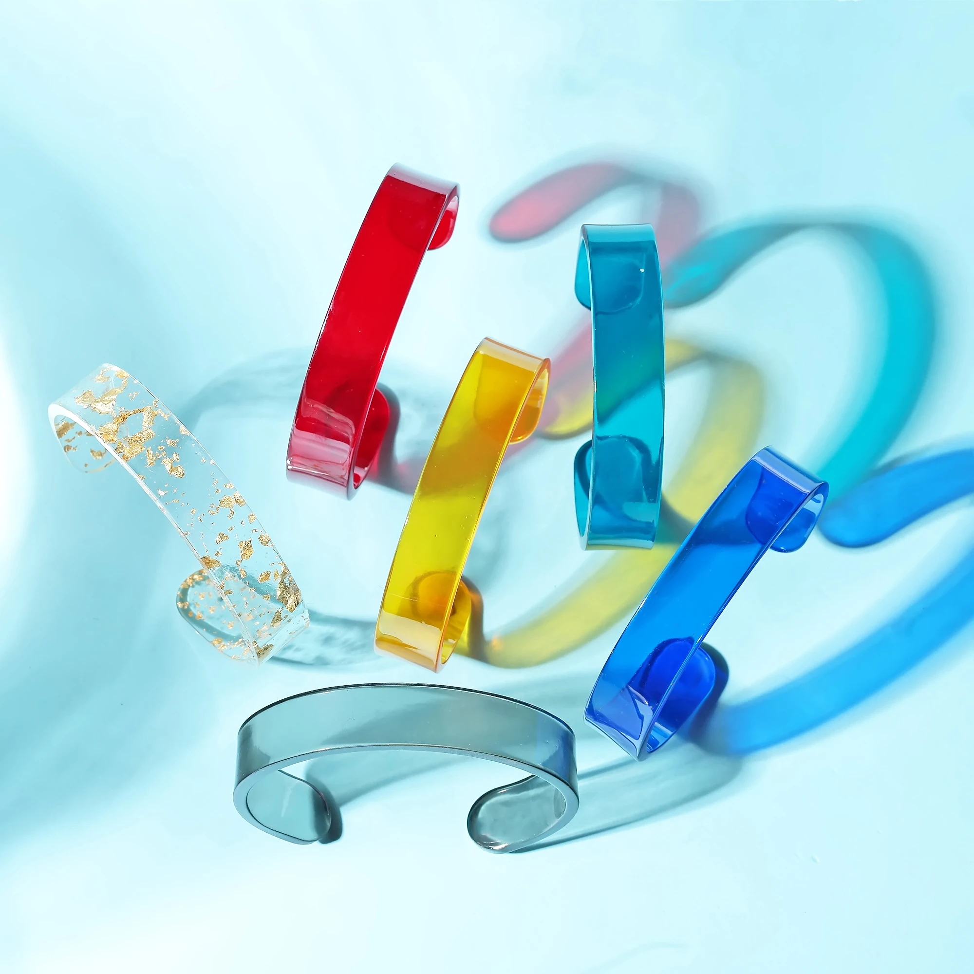 

Acetate Plate Translucent Bangles for Women Urban Fashion Bangle Classic Vintage Jewelry Designer Bracelets for Women Luxury