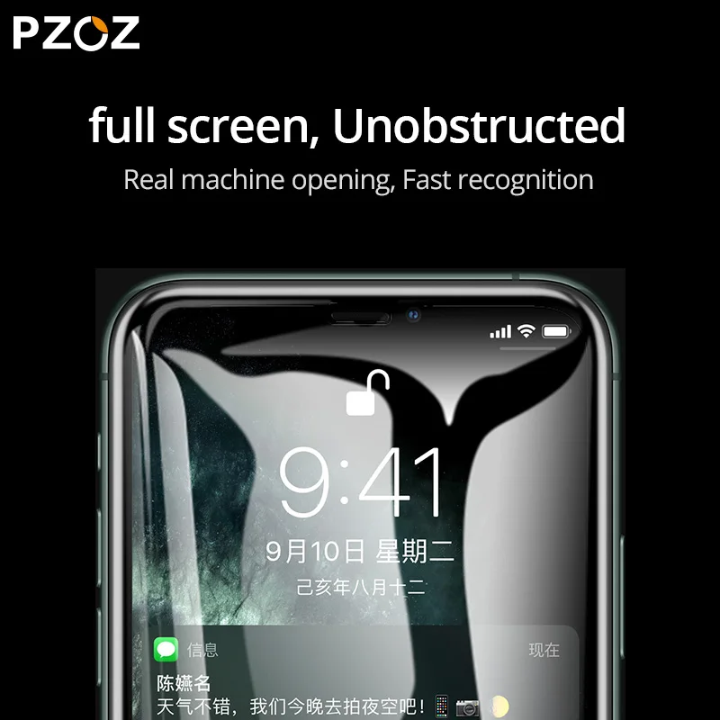 Закаленное стекло PZOZ для iPhone 11 Pro X XS Max XR Plus Защитная пленка экрана телефона 5 8 6 1 с