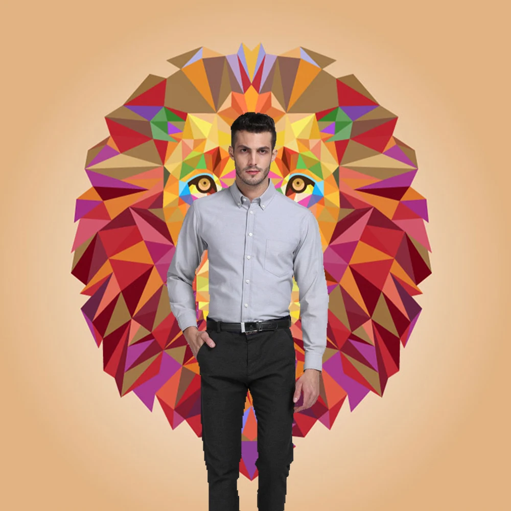 Фон для студийной фотосъемки с изображением головы льва | Электроника