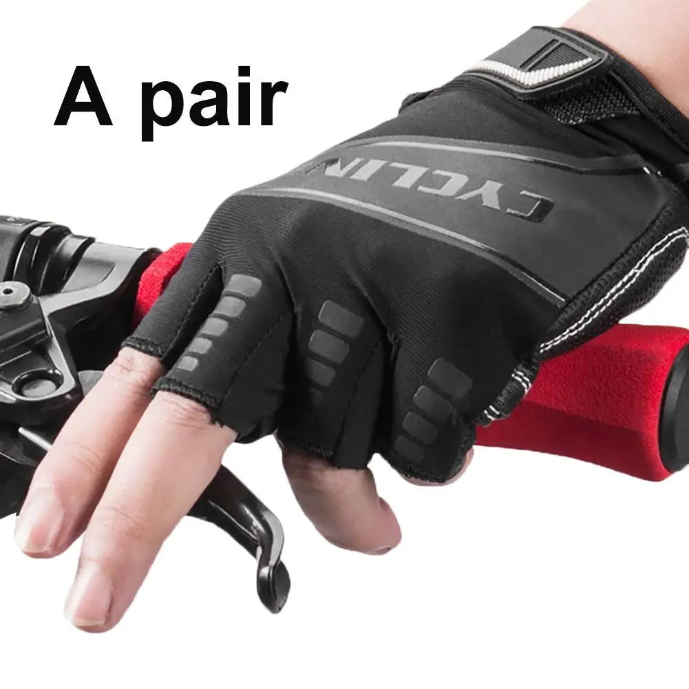

1 пара нескользящих дышащих перчаток унисекс на полпальца для велоспорта на открытом воздухе