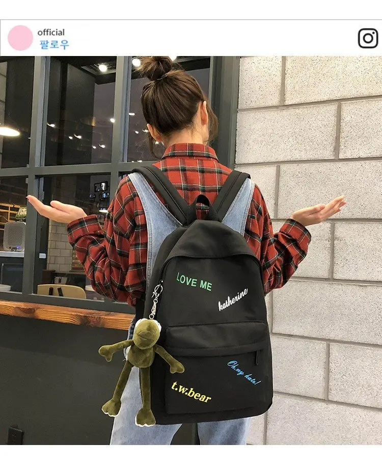 

PB3080 2020 NEW College students backpack high school large capacity simple