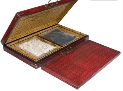 YM Wholesale cheap Chinese Go Game Set Leather Box Goban Board and Stones | Дом и сад