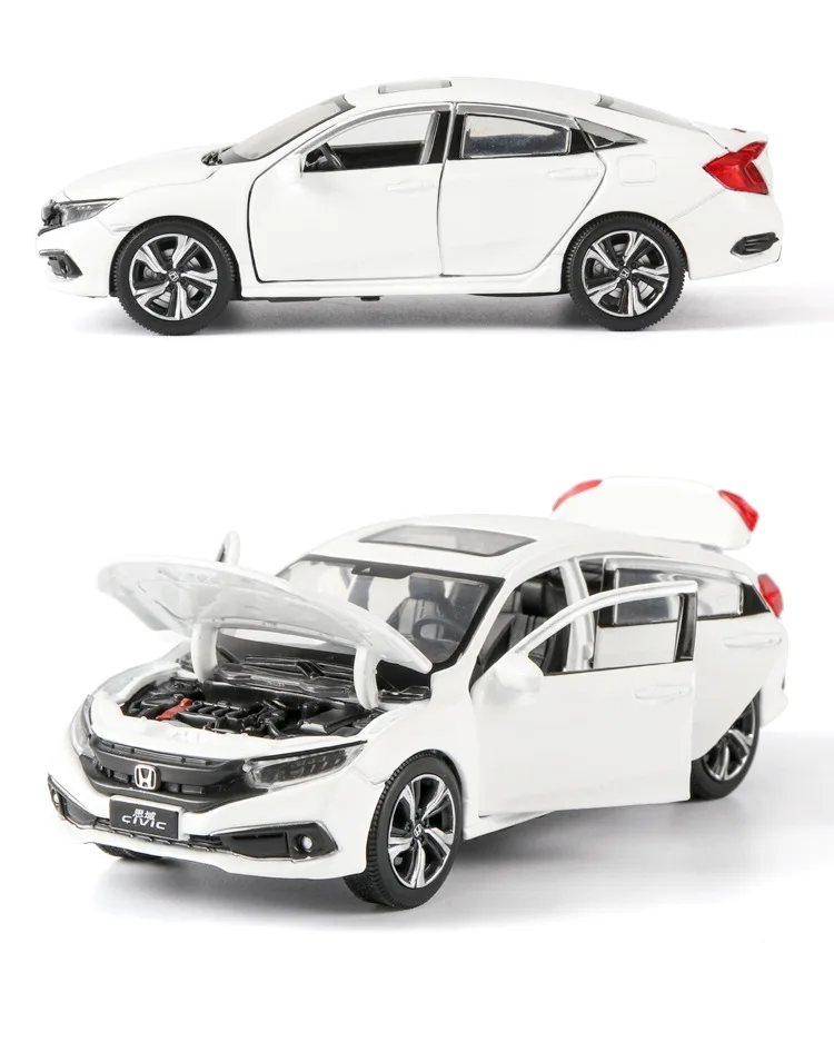 1/32 Новинка Honda Civic игрушечные машины сплав литья под давлением металлический Литье Свет Звук автомобиль игрушки для детей мальчиков Игрушки