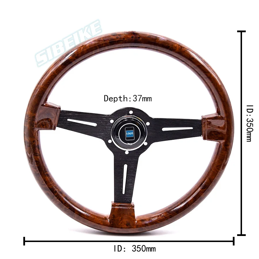 Рулевое колесо для спортивного автомобиля копия дерева универсальный 350 мм