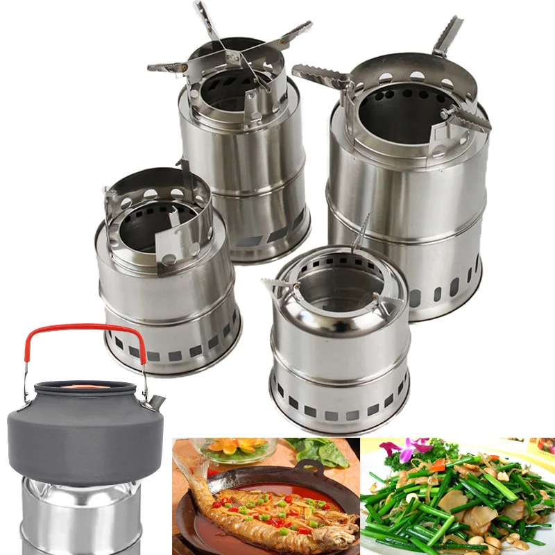 1 шт. Кемпинг легкая Печь складной ветрозащитный дровяная печь для пикника на