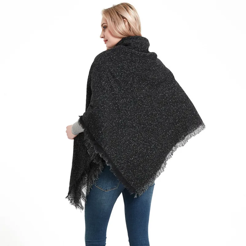 Зимний шарф 2020 женские вязаные серые синие красные черные теплые шарфы