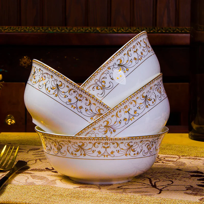 Набор керамической посуды из костяного фарфора 56 шт.|Одноразовые пищевые