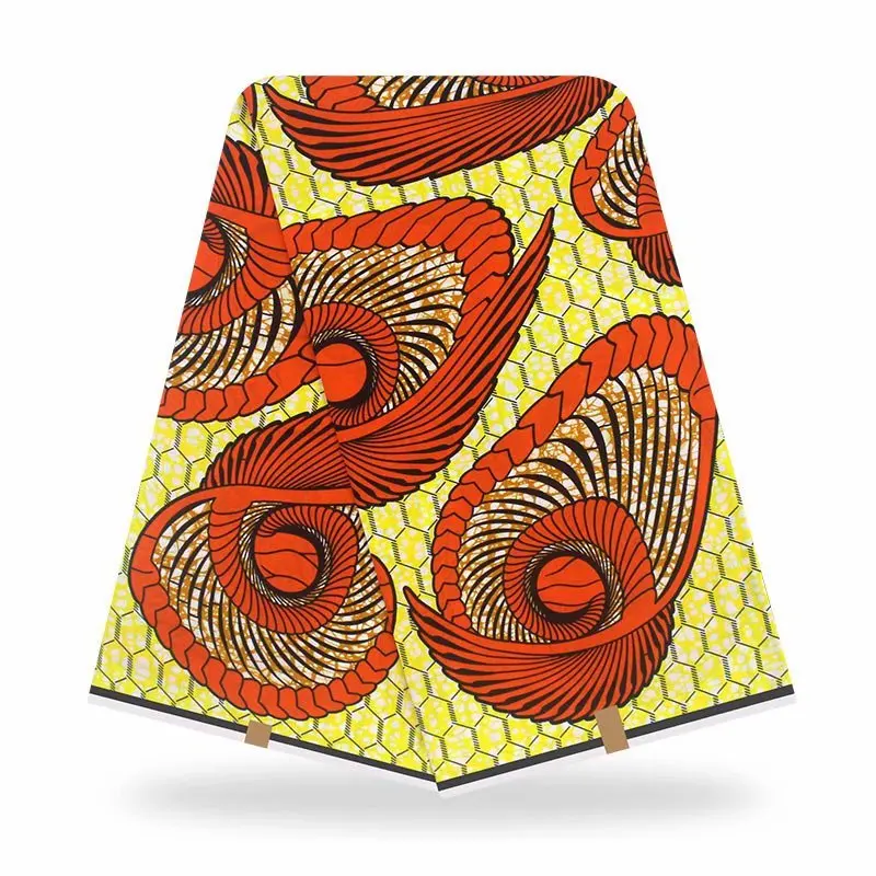 

African wax print fabric 6 yards African ankara fabric 40*40 yarn soft high quality soft design Ankara fabric for dress